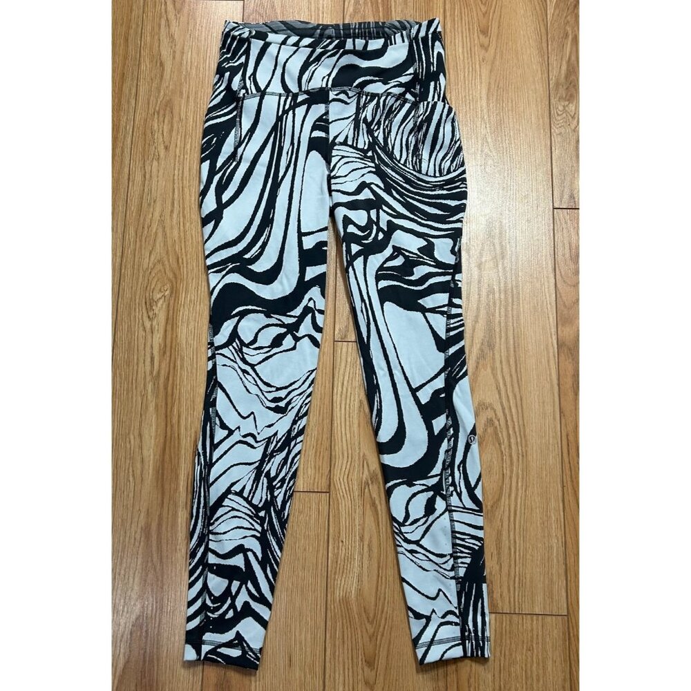 Lululemon Swift Speed Tight 28" - Sz 8 Spin Off Jacquard Vapor Graphite EUC